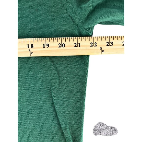 Report Collection Mens L Sweater Green V Neck Pullover 100% Cotton Golf Classic - Picture 7 of 10